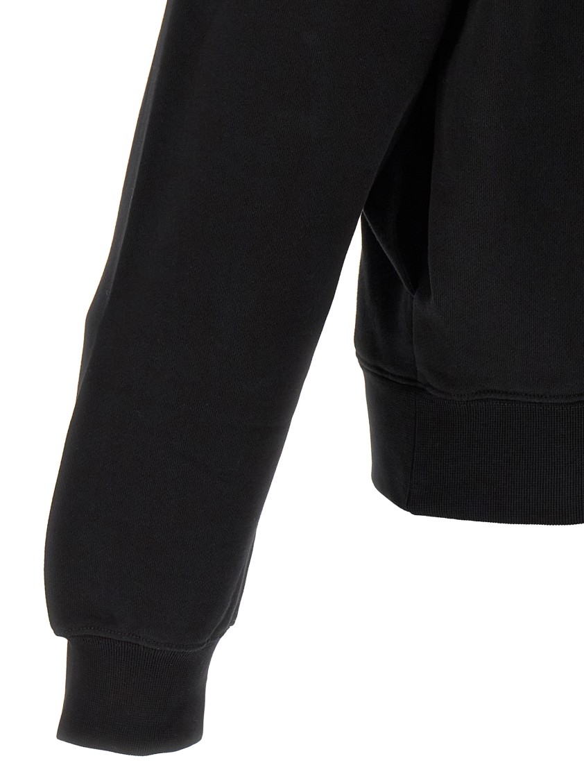 Jacquemus Gros Grain Zip-up Hooded Sweatshirt In Black