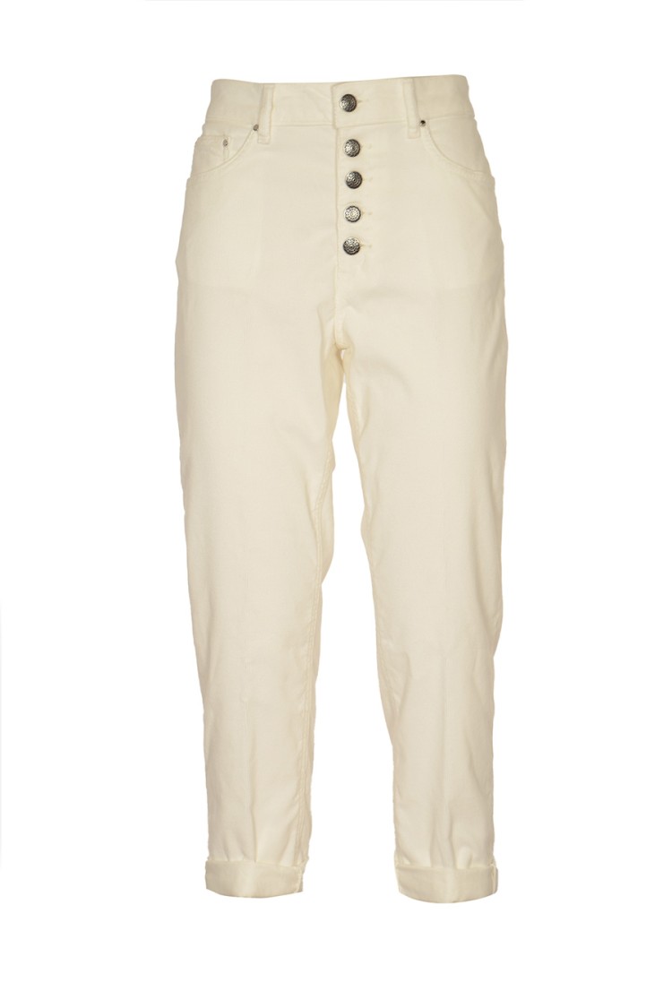 Dondup High-waisted Ice Trousers With Rolled Cuffs