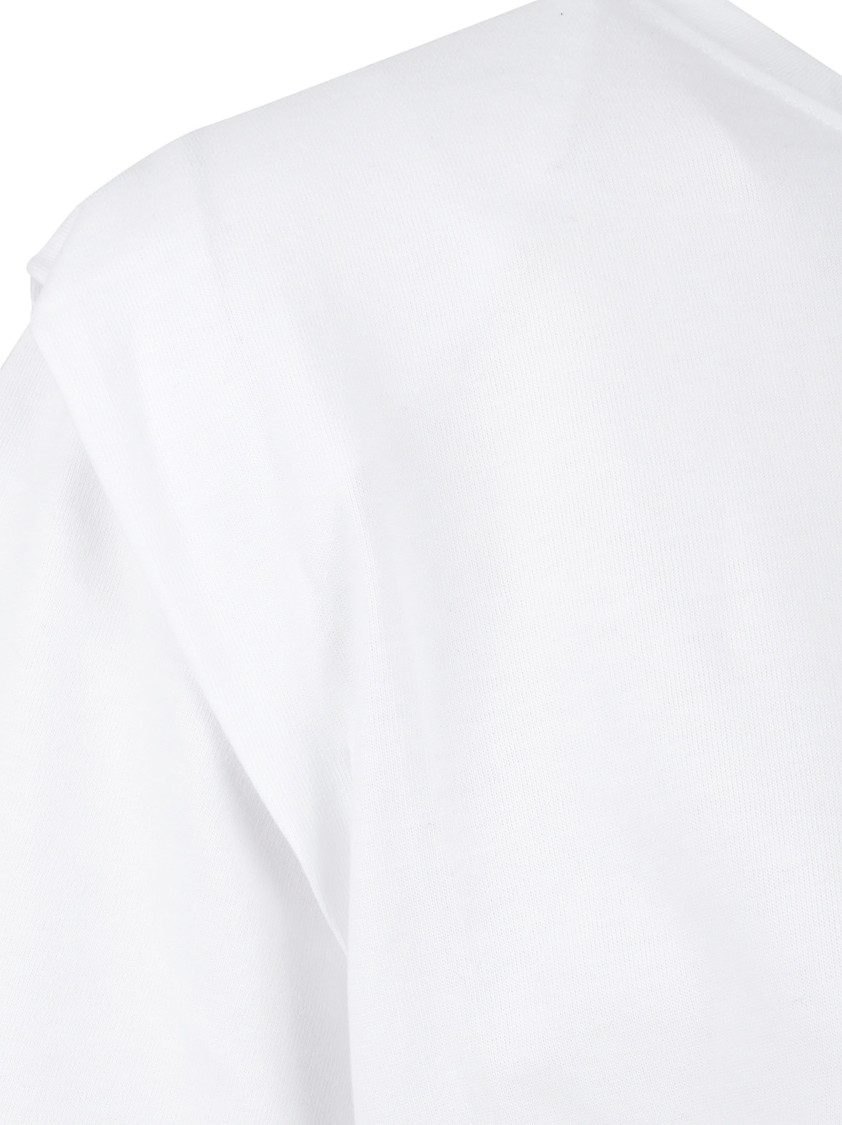 Isabel Marant Cotton T-shirt With Shoulder Pads In White