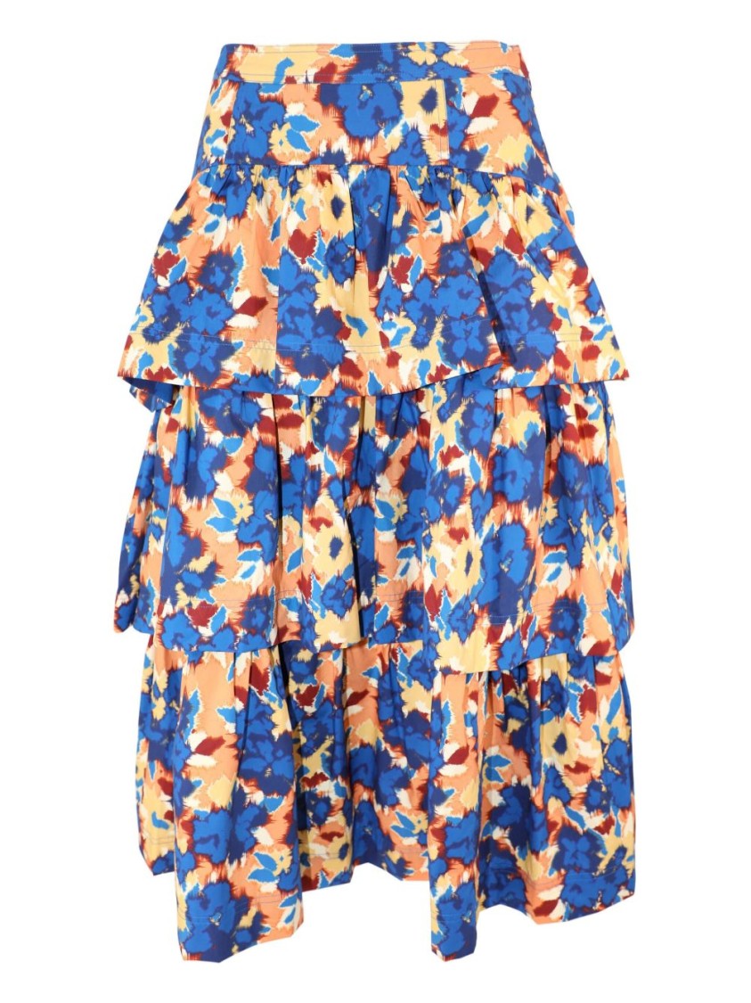 Ulla Johnson Winnie Midi Skirt In Blue