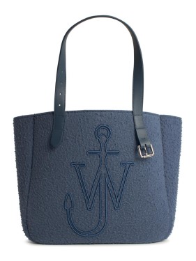 トートバッグ J. W. Anderson Popcorn Basket Bag - Cotton - Blue/White J. W. Anderson Popcorn Basket Bag - Cotton - Blue/White