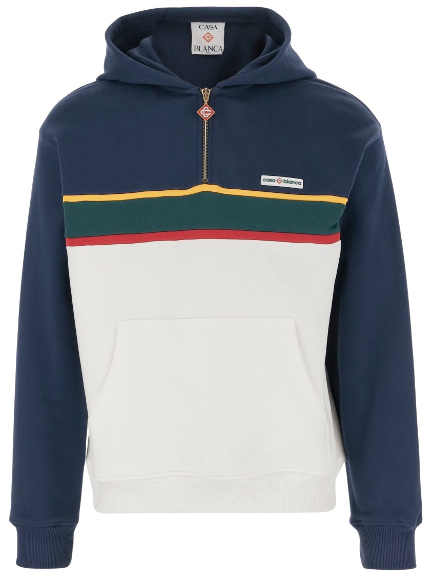 Shop Casablanca Cotton Sweatshirt With Logo In Multicolor
