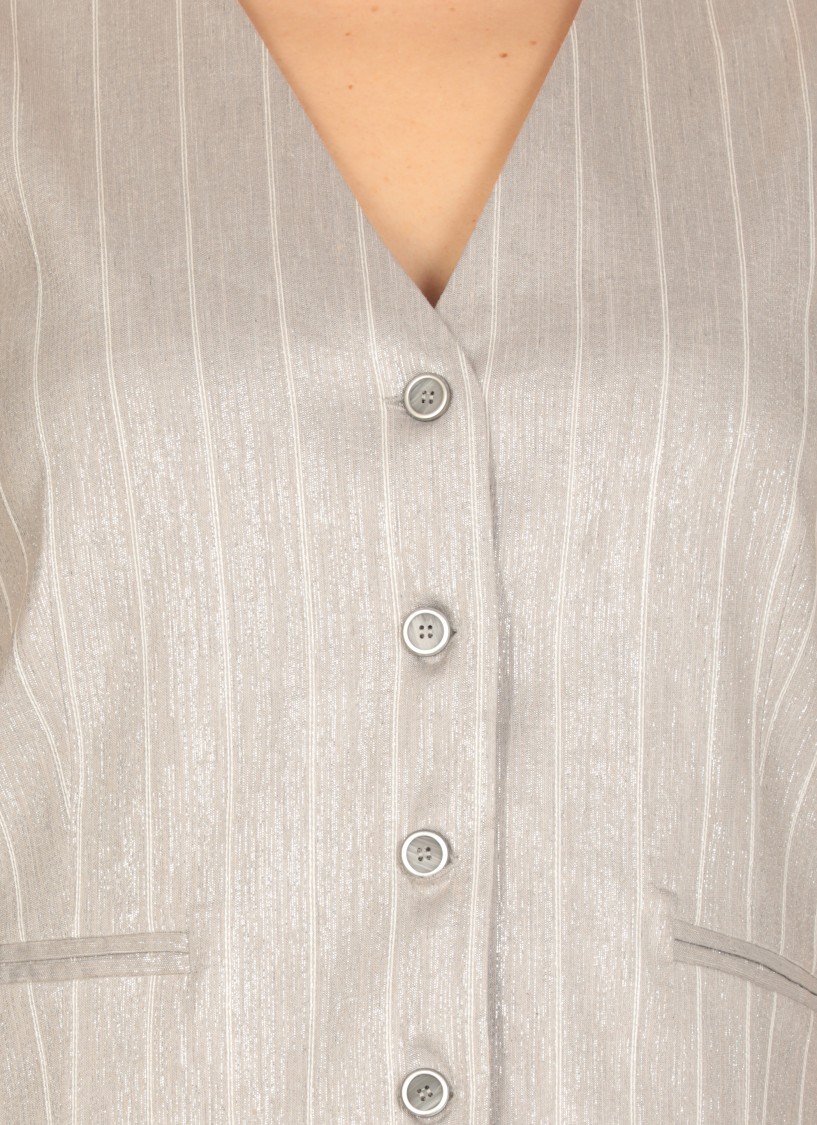 D Exterior D. Exterior Grey Viscose Vest In Grey