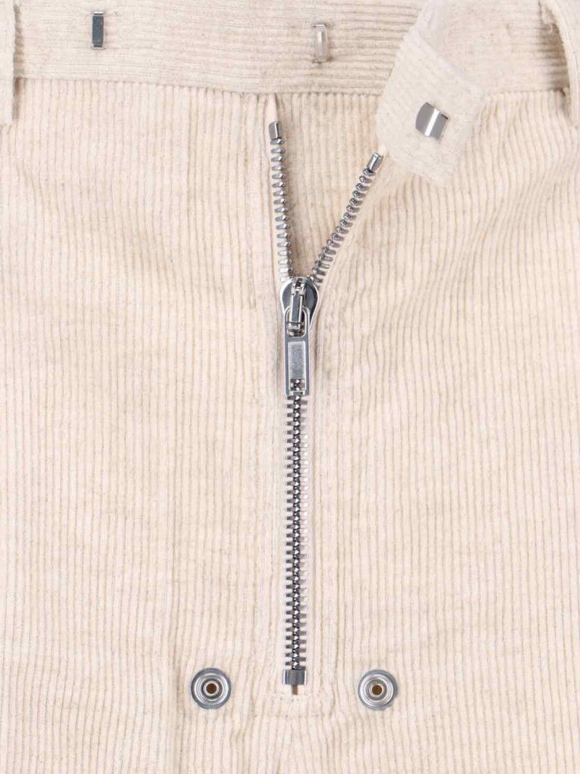 Rick Owens Trousers Wide-leg Button Detail In White