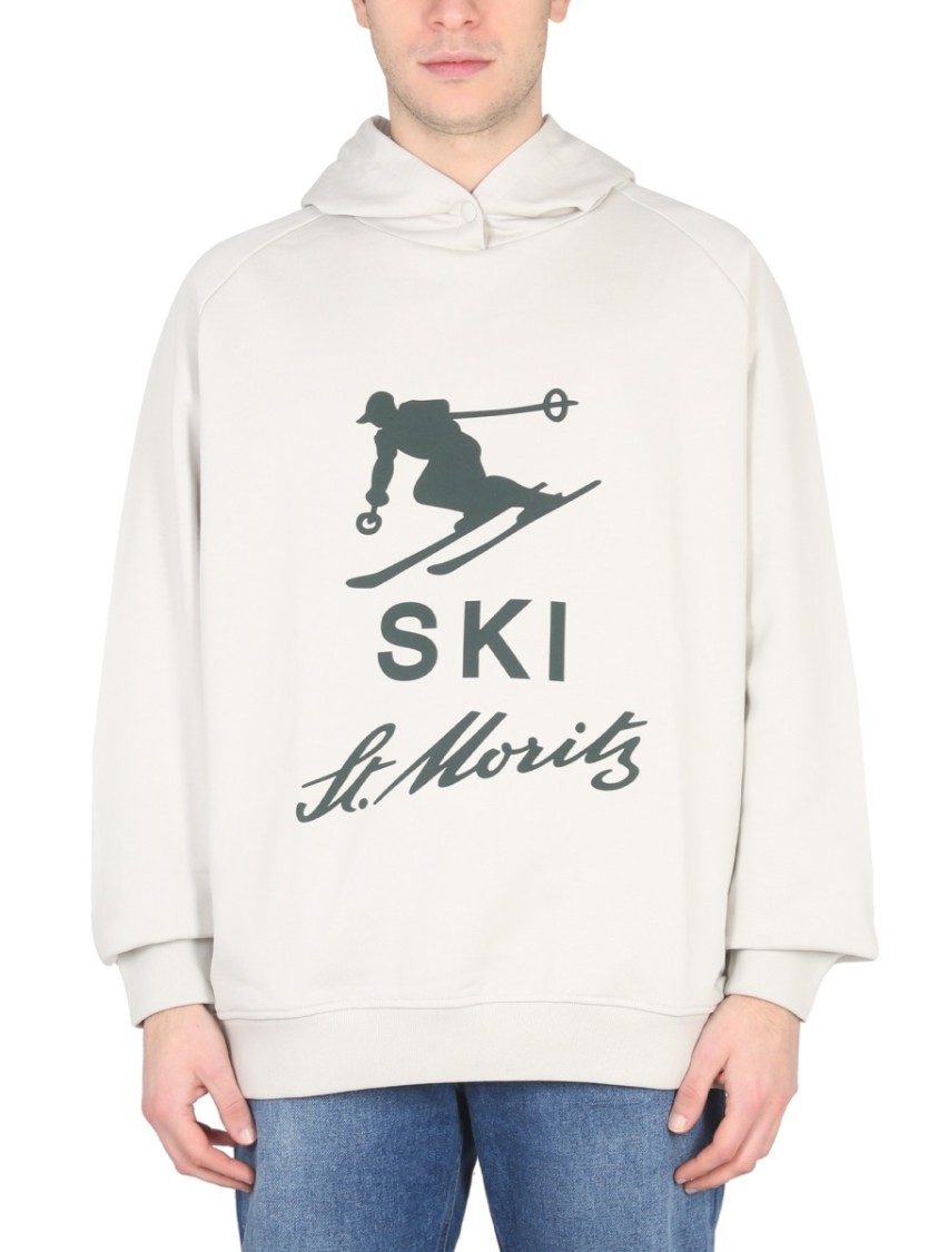BALLY CURLING BALLY CURLING BUTTONED HOOD SWEATSHIRT