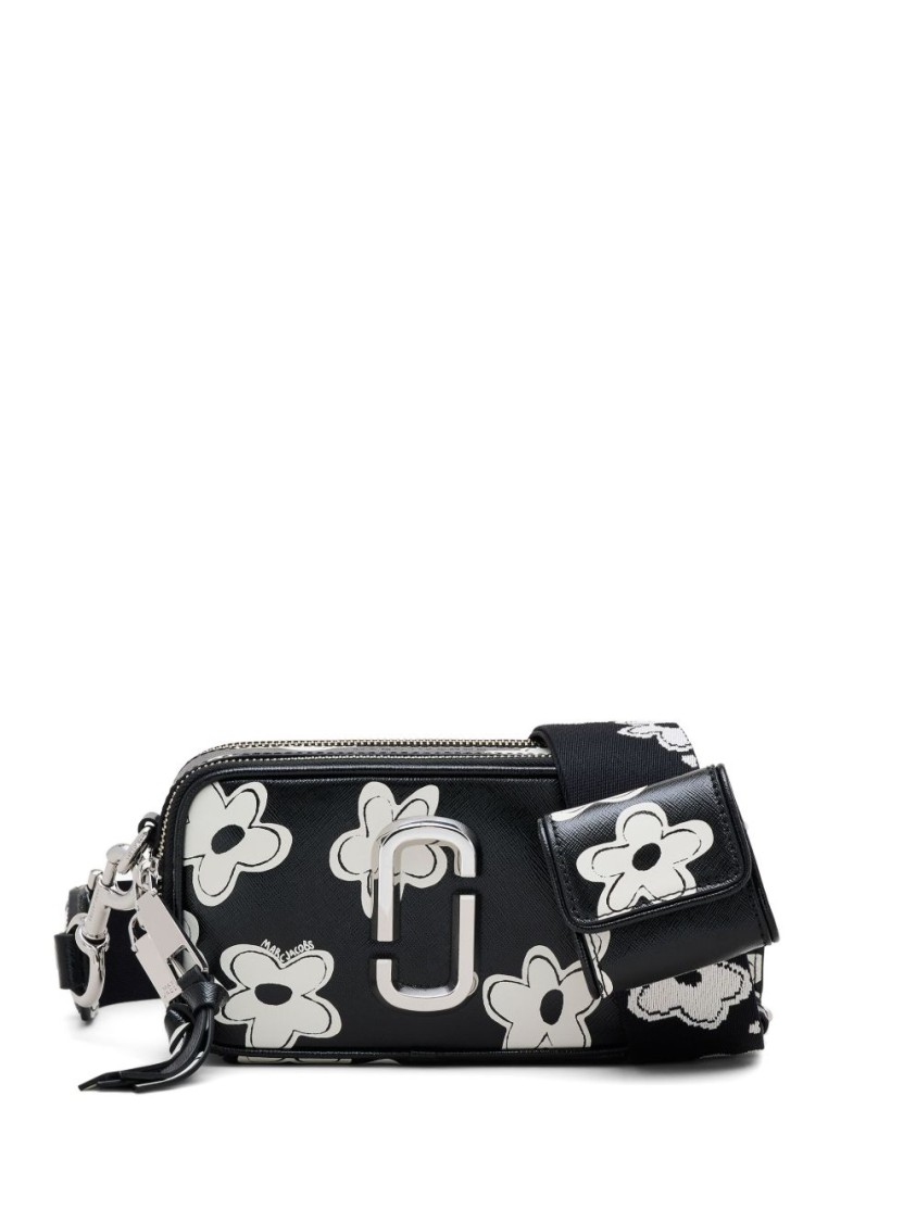 Shop Marc Jacobs Rectangular Floral Patterned Bag In Black