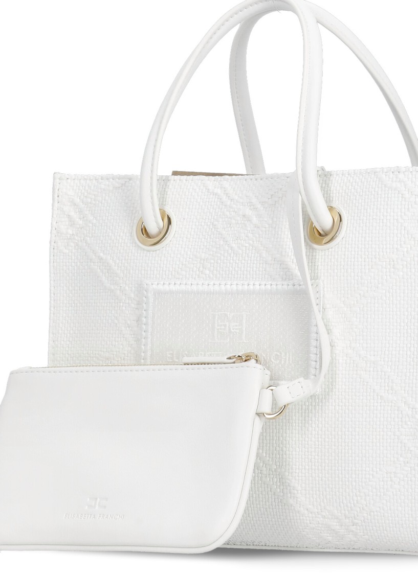 Elisabetta Franchi Black Canvas Bag