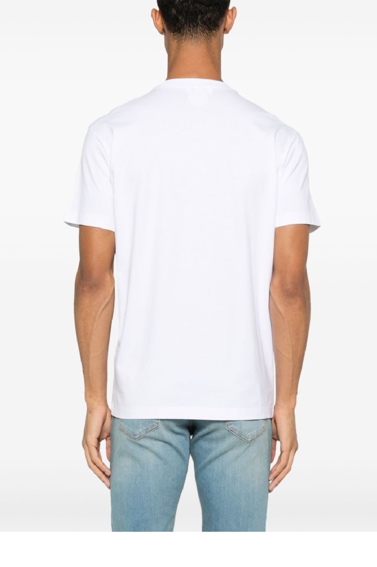 Dsquared2 White T-shirt With Chest Logo Application In Cotton Man In White