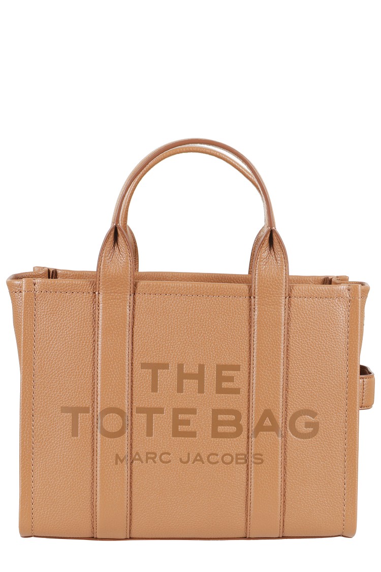 Marc Jacobs Structured Leather Medium Tote With Adjustable Strap In Brown