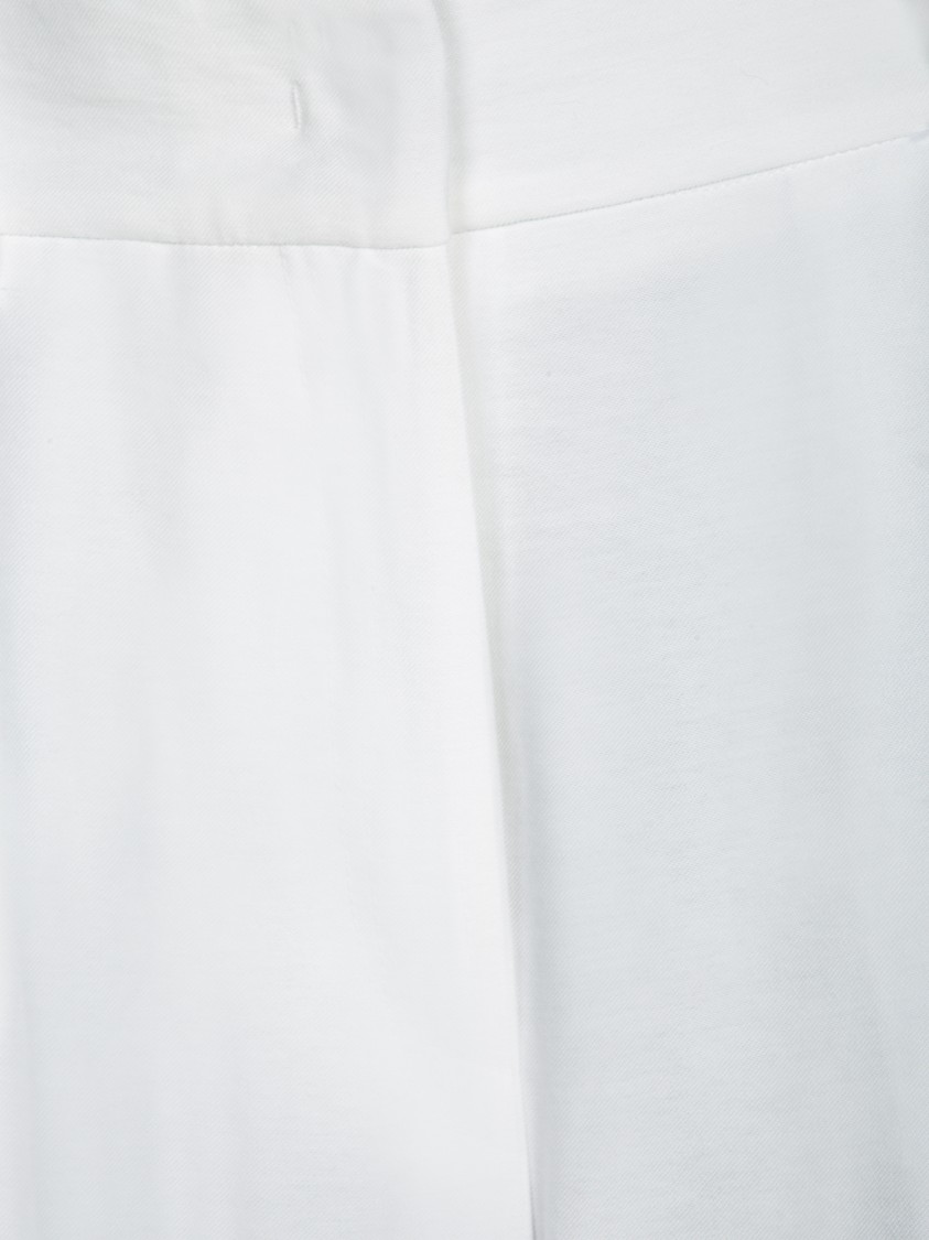 パンツ Blanca Vita High-Waisted Trousers With Pleats And Hidden Blanca Vita High-Waisted Trousers With Pleats And Hidden