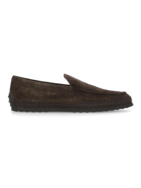 フラットシューズ Tod's Grey Suede Loafers With Raffia Band Tod's Grey Suede Loafers With Raffia Band Flat | THE LIST