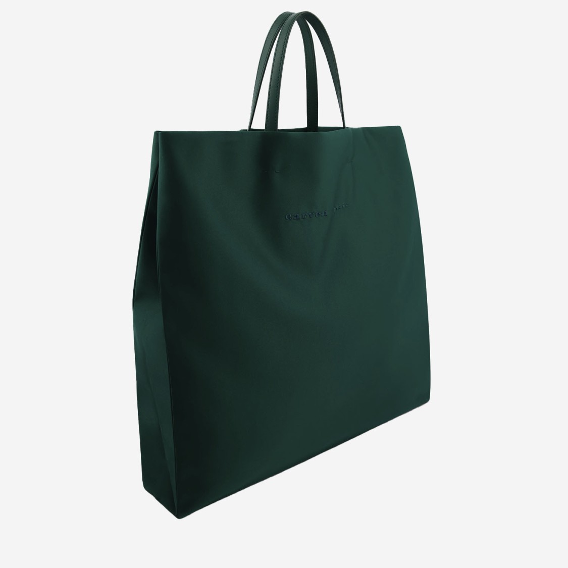 Shop Carven Matte Satin Tote Bag With Embroidered Logo