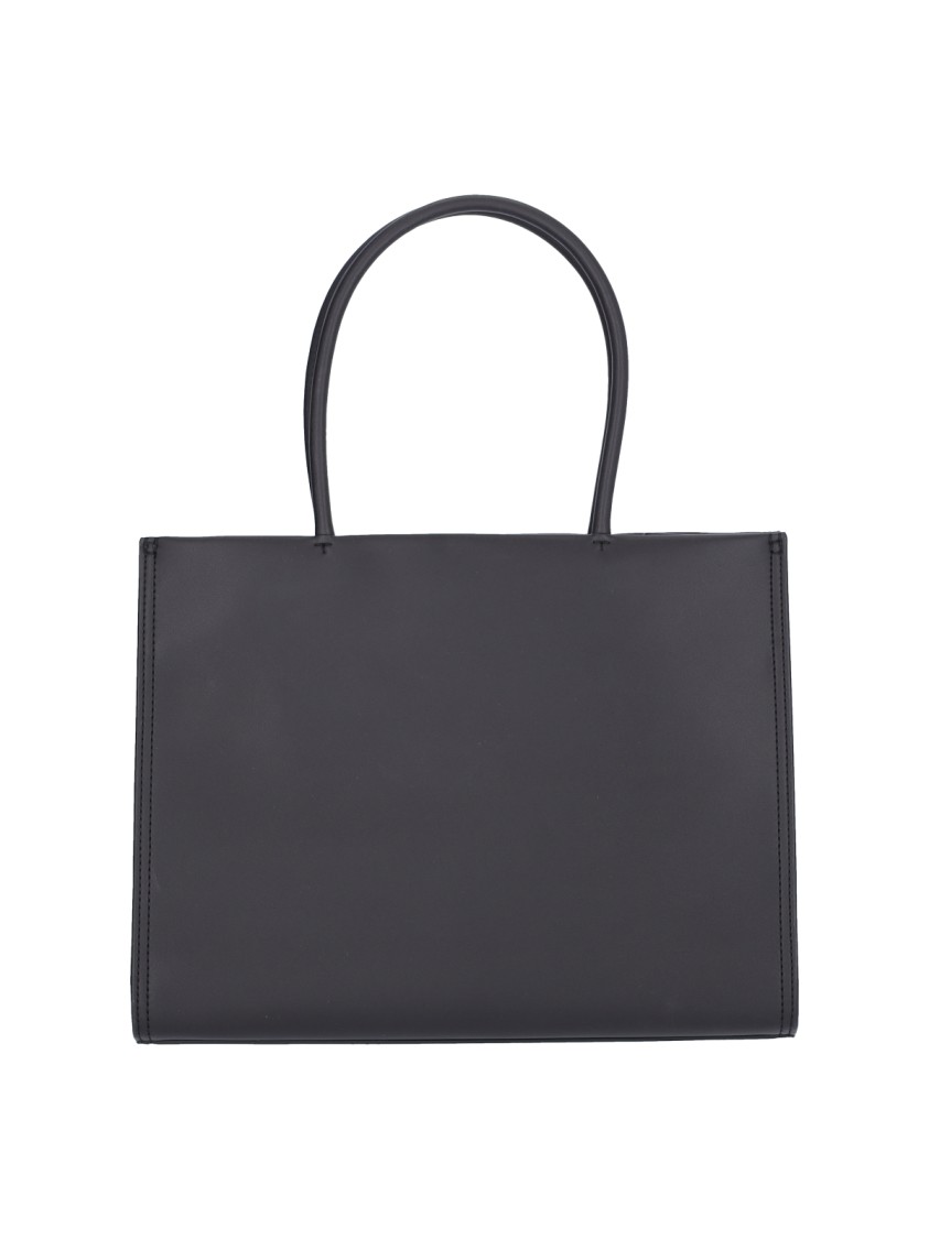 Tory Burch Small Black Tote With Double 't' Logo