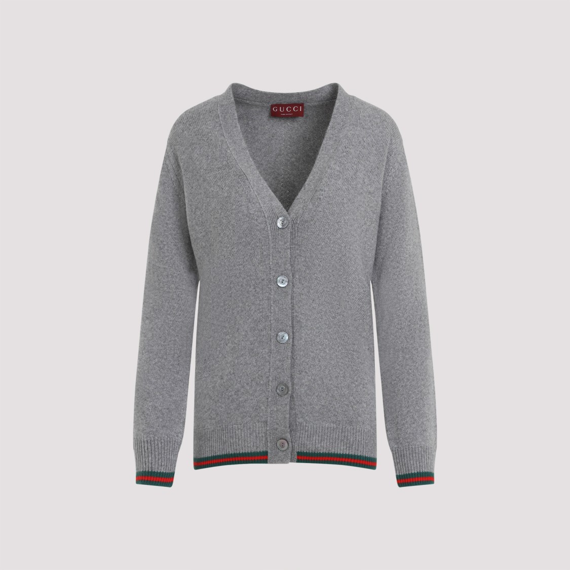 Gucci Button-down Grey Cardigan In Grey