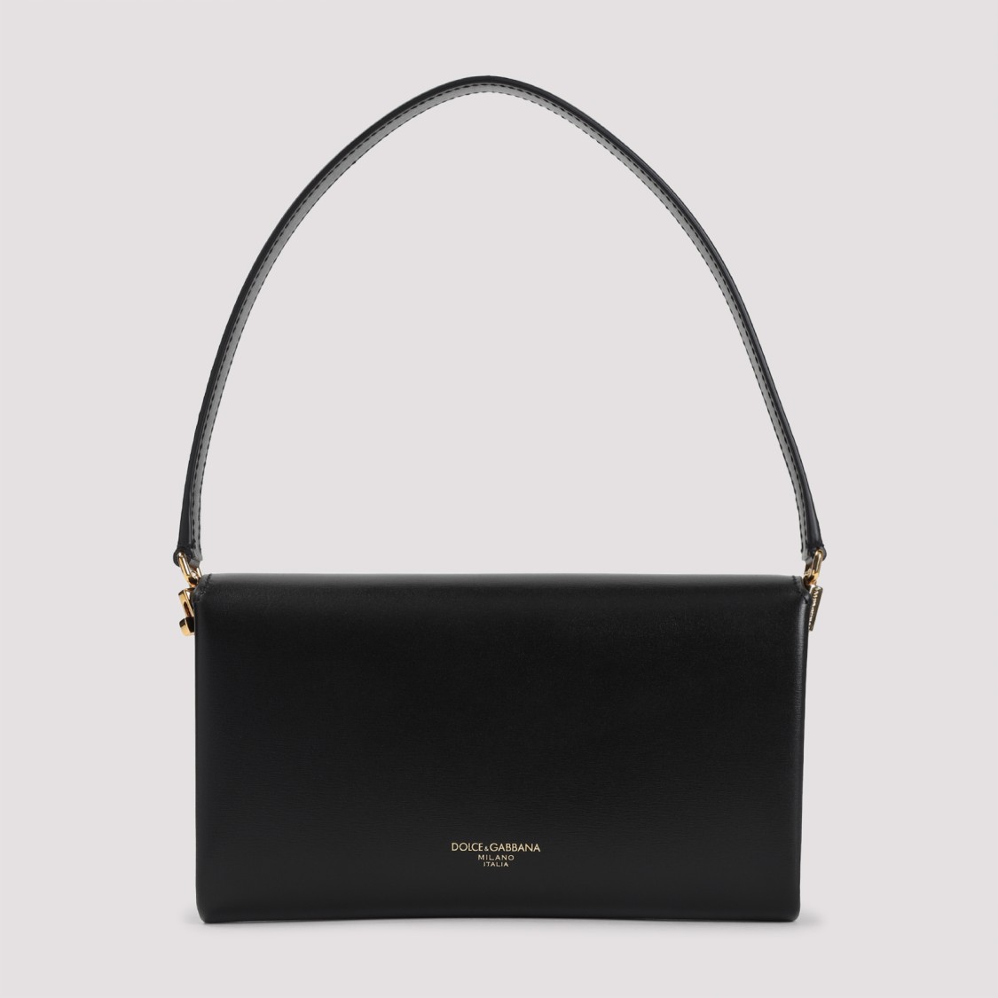 Dolce & Gabbana Marlene Black Calf Leather Shoulder Bag In Black