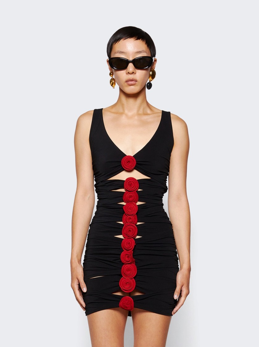 Magda Butrym Contrast Bandage Flower Dress