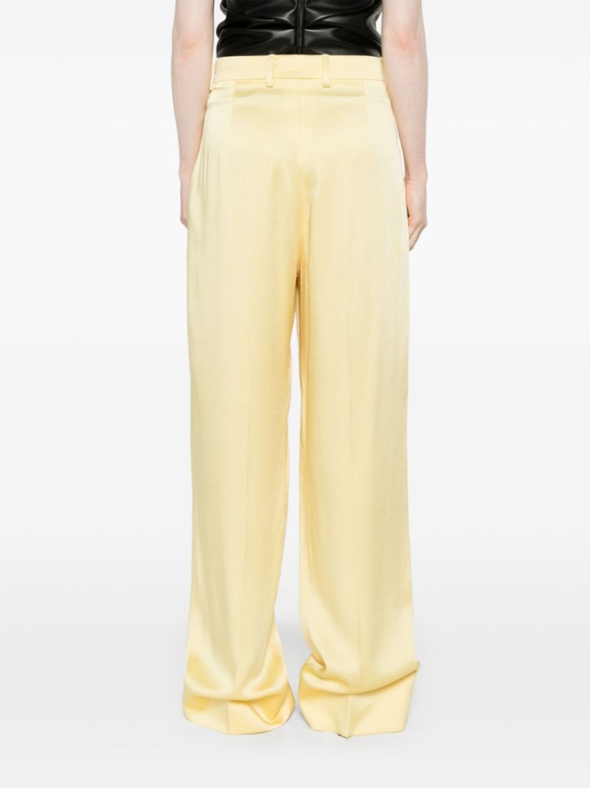 Shop Stella Mccartney Beige Wide-leg Trousers In Neutrals