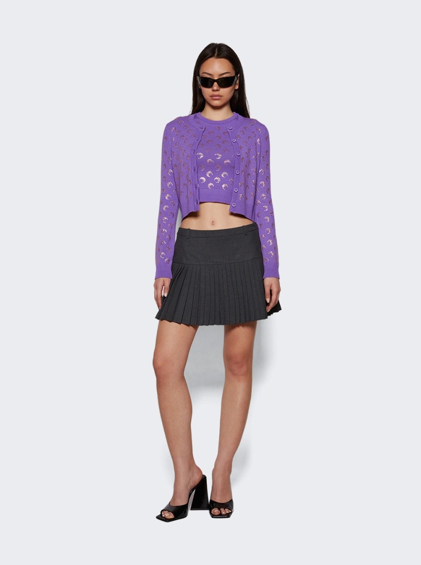 Marine Serre Regenerated Tailoring Pleated Skirt Grey