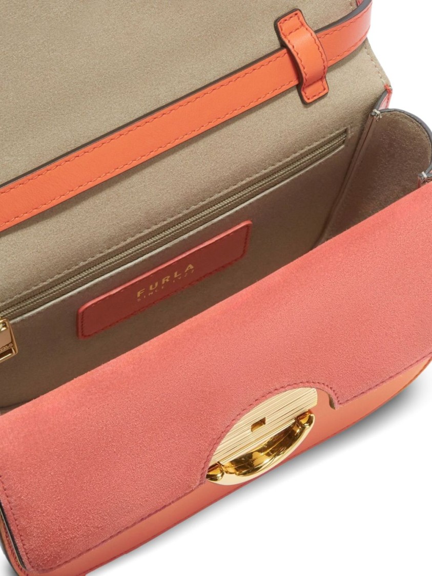 Furla Structured Carrot Orange Shoulder Bag In Orange