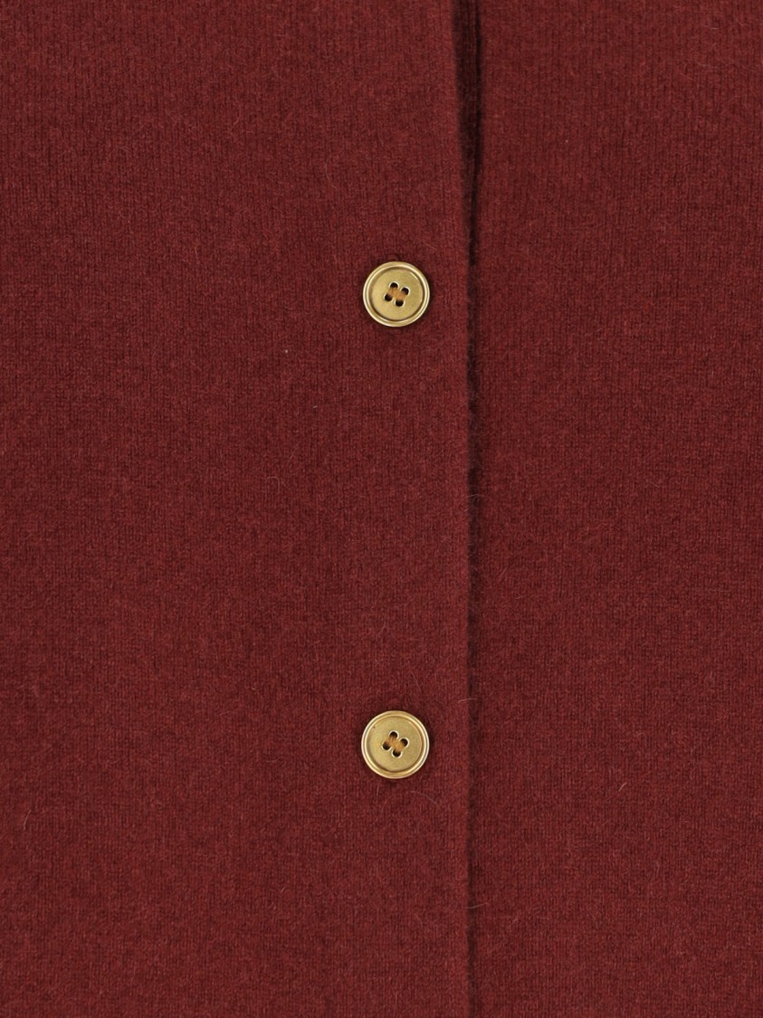 Burberry Ekd Cashmere Cardigan In Red