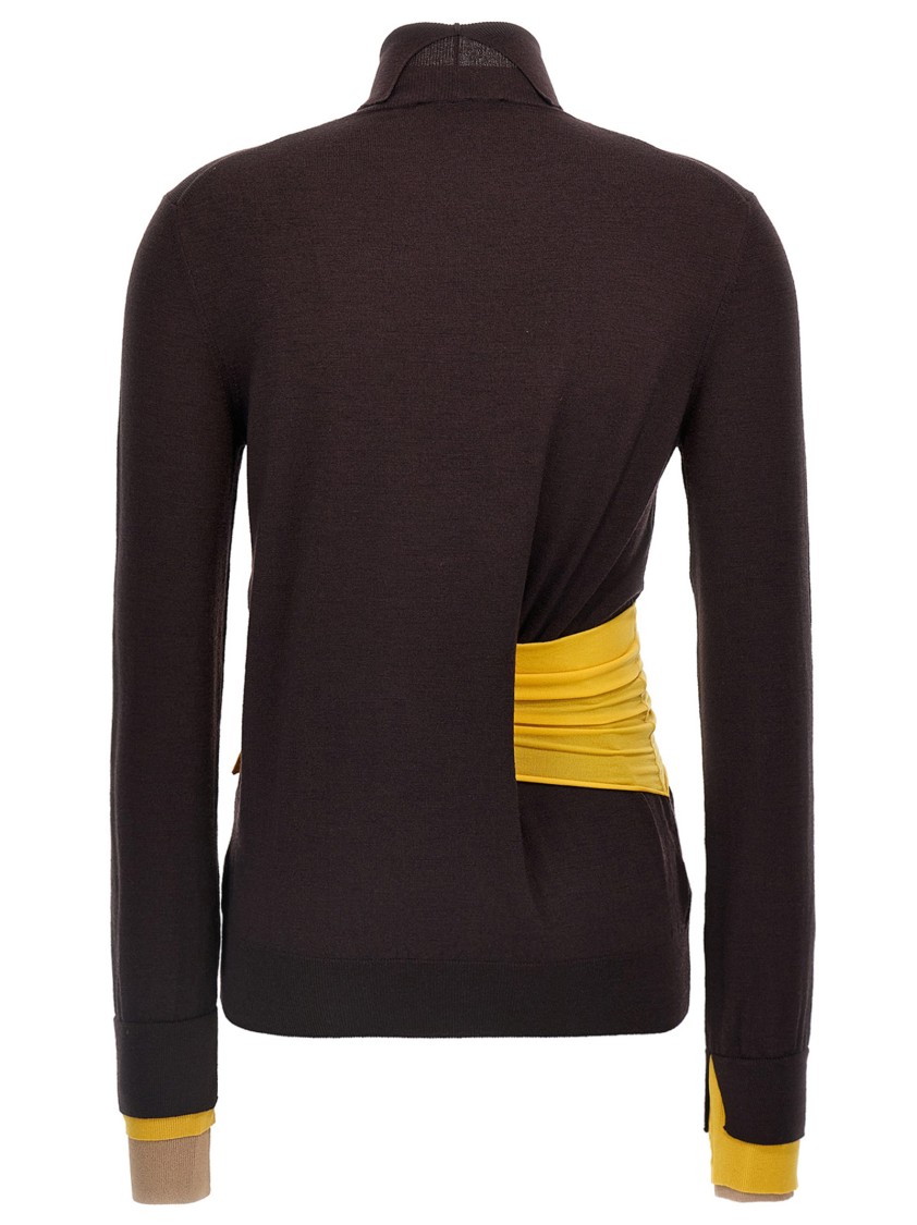 Fendi Wool Polo Neck Jumper In Multi