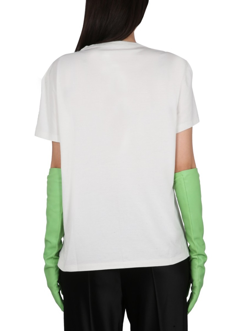 Maison Margiela Women T-shirt With Logo Embroidery In White