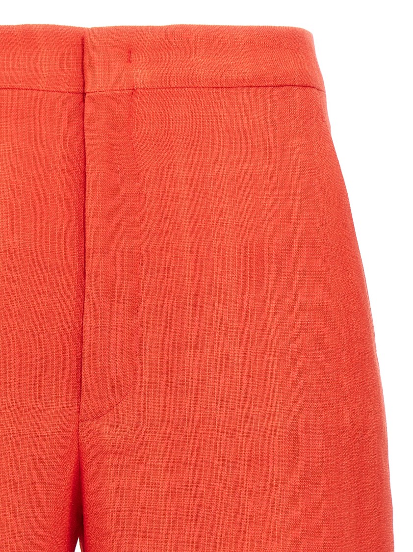 Tagliatore 'b-elle' Shorts With Back Pockets And Belt Loops In Orange