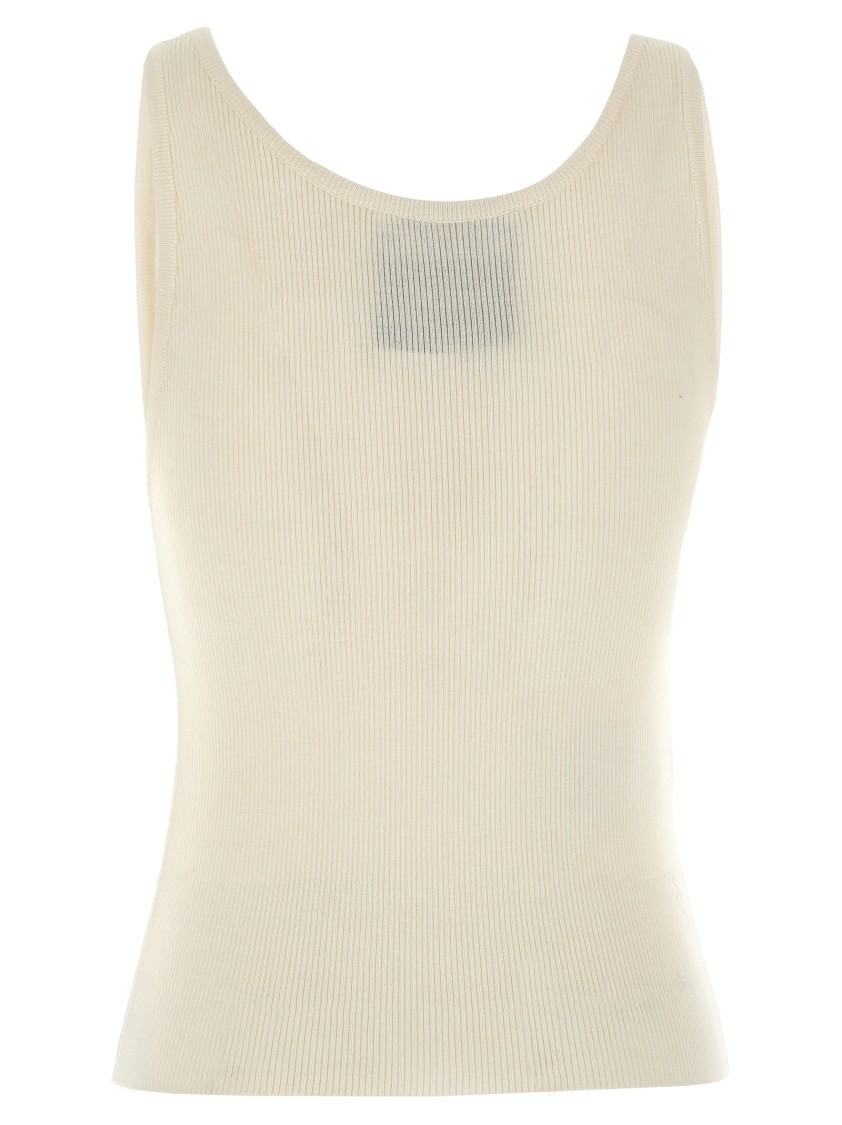 Moschino Sleeveless Silk Blend Knit Top
