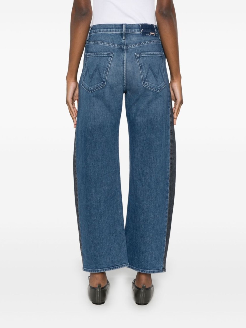Mother The Half-pipe Flood Jeans In Blue