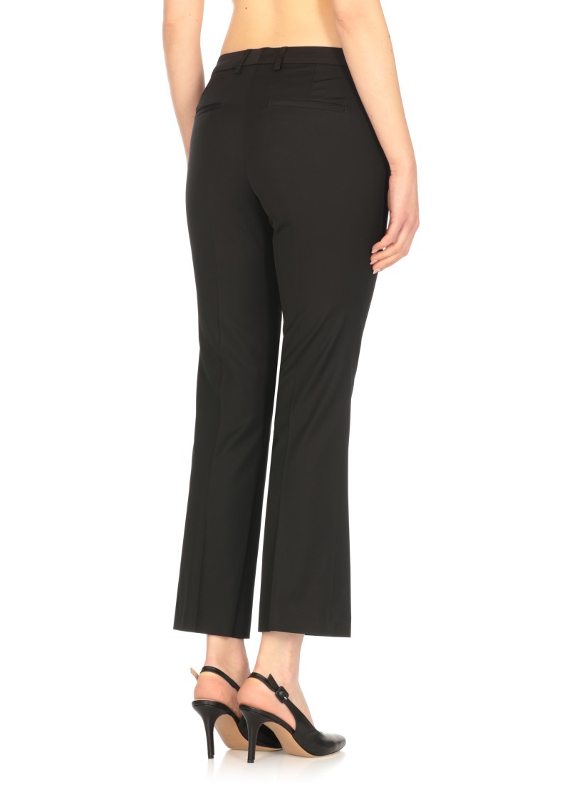 Shop Pt Torino Tailored Black Viscose Pants