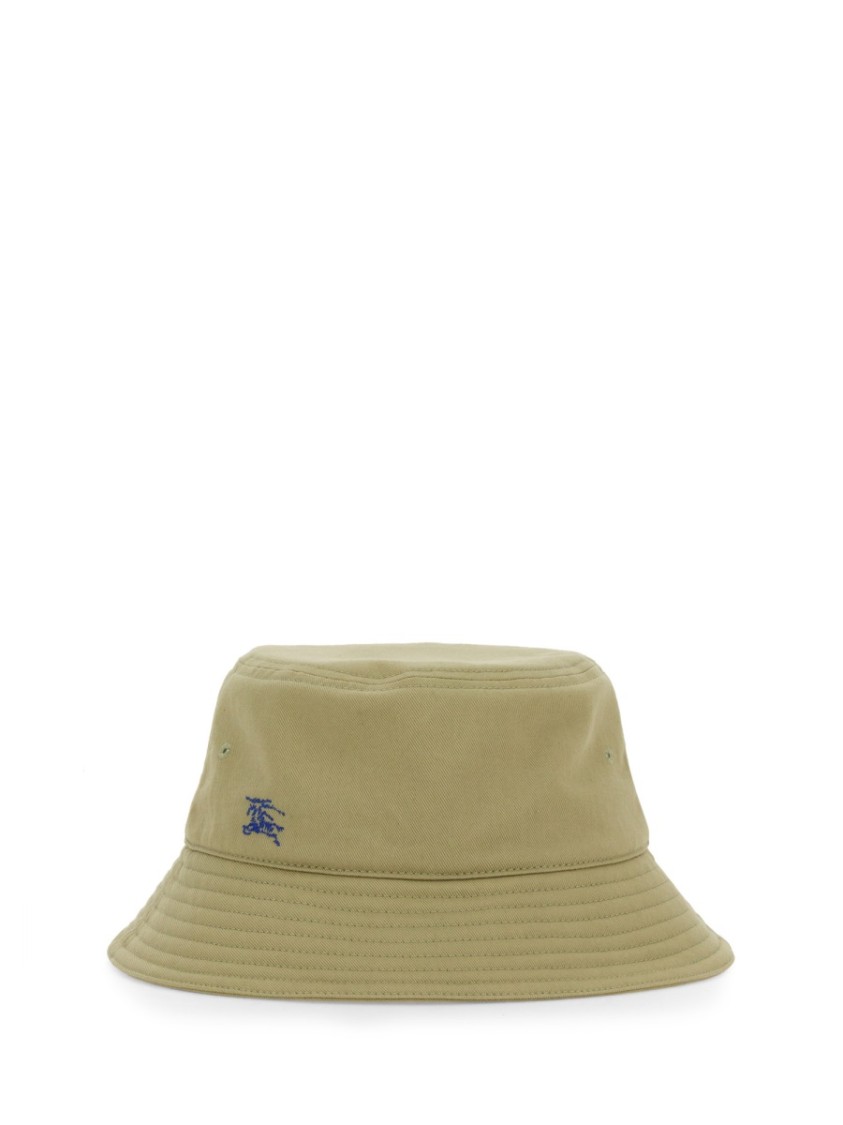 Burberry Wide Brim Cotton Bucket Hat In Neutrals