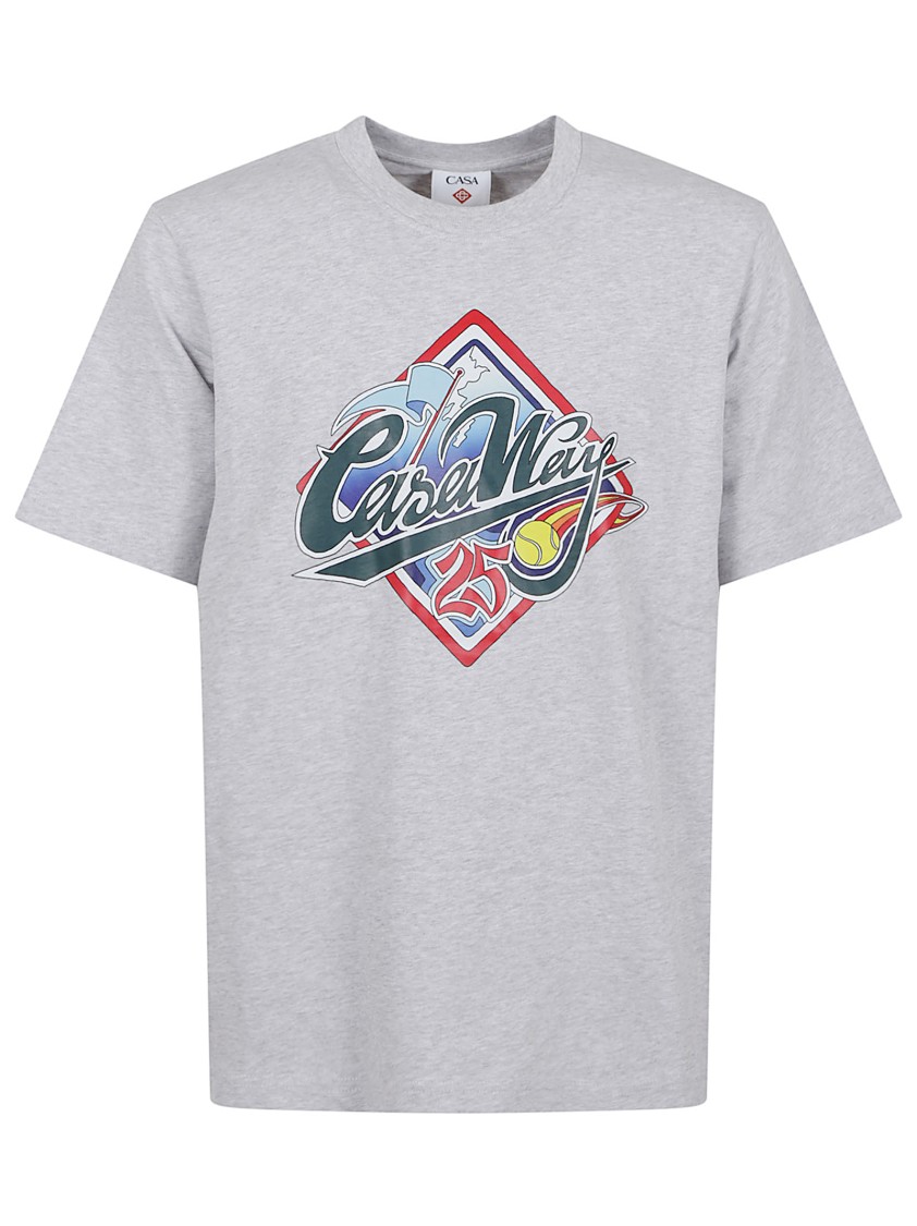 Casablanca Casa Way World Series Printed T-shirt In Gray