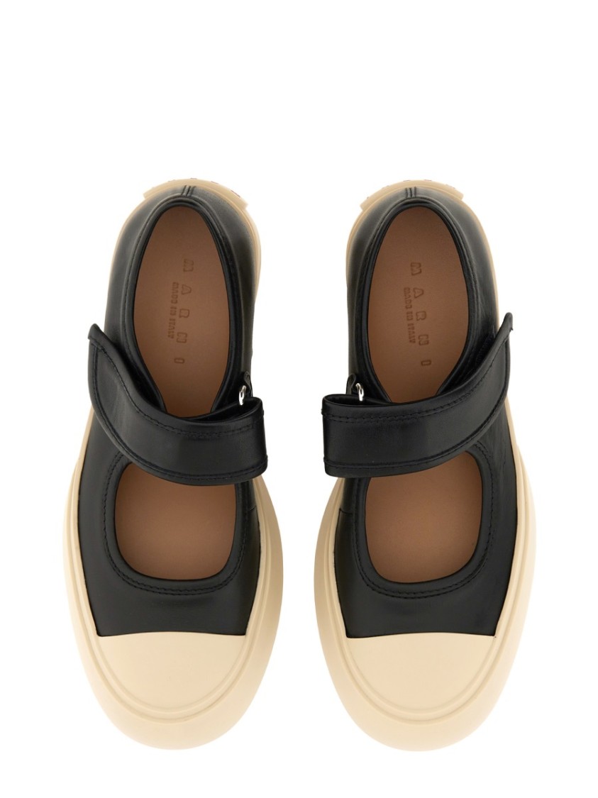 Shop Marni Mary Jane Sneakers In Black