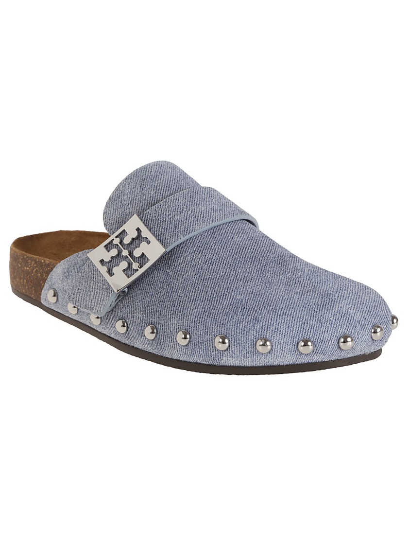 Tory Burch Mellow Studded Mule In Blue