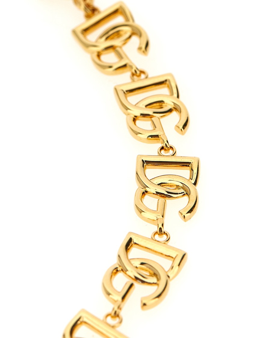 Dolce & Gabbana Multilogo Necklace In Gold