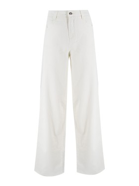 Ermanno Scervino Fan-Stitch Crochet Pants With Leg Design