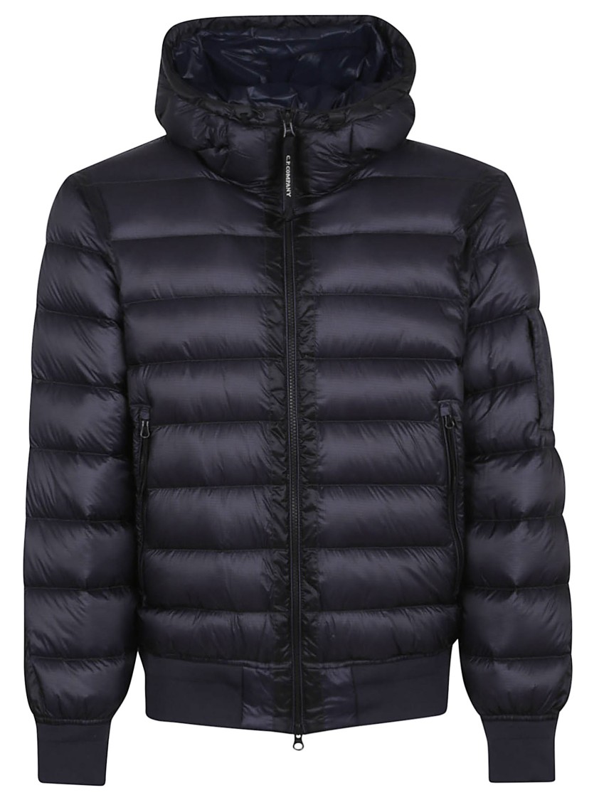C.p. Company Medium Down Jacket In Matte Dd-shell In Black