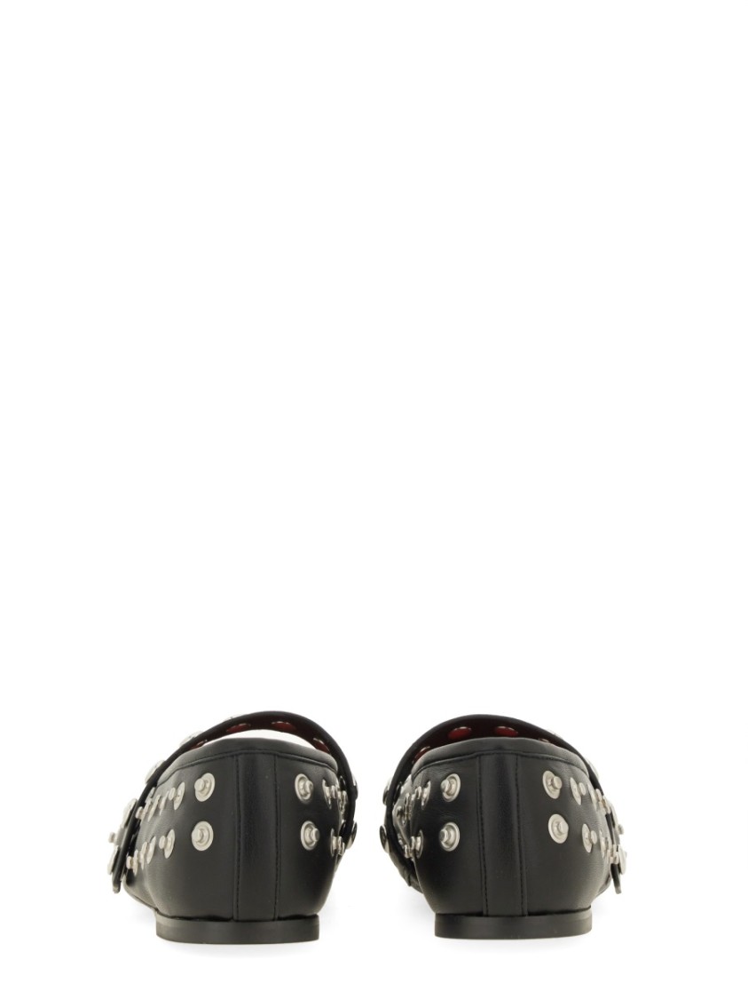 Stella Mccartney Ryder Vegan Embellished Mary Jane Ballerina Flats In Black