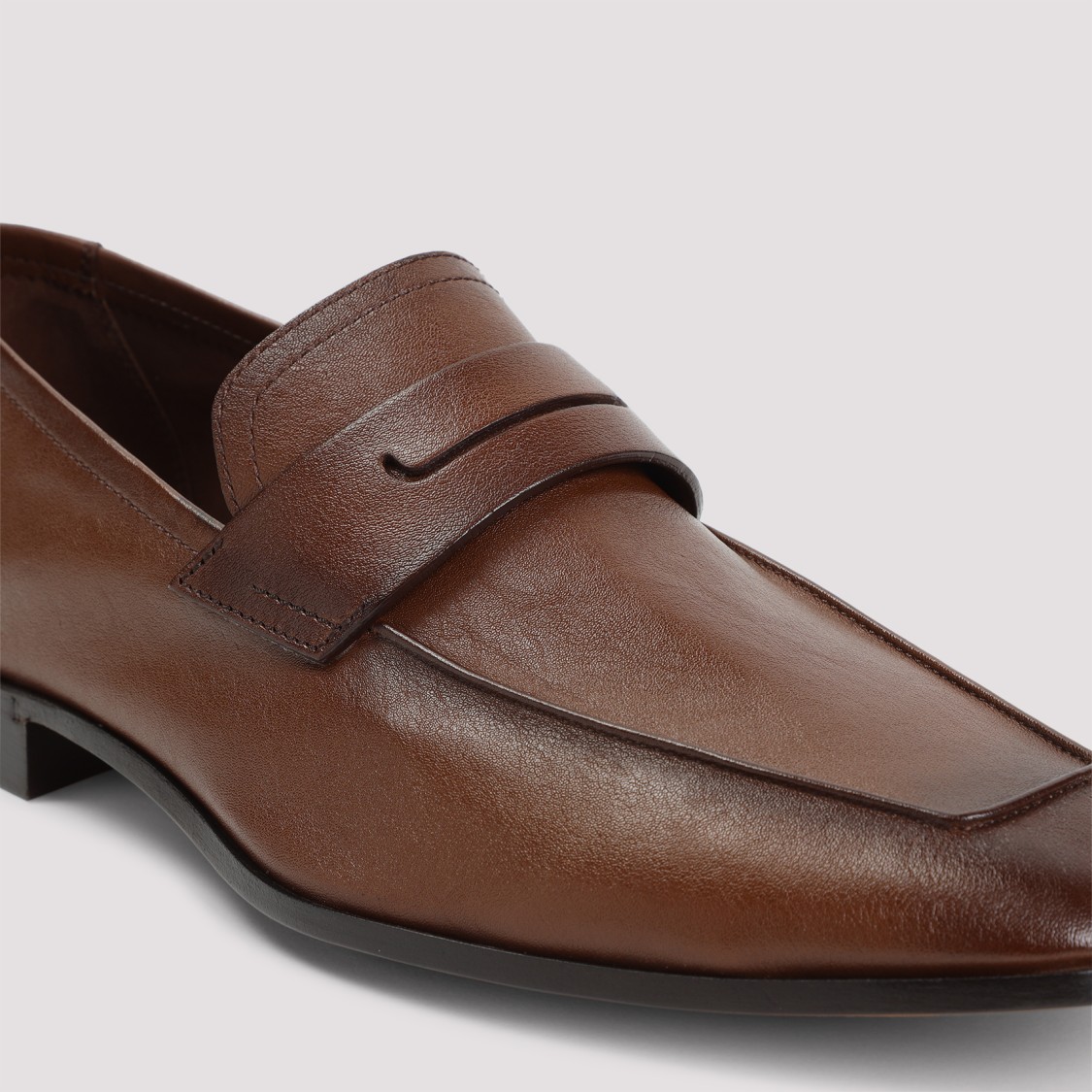 BERLUTI BERLUTI KANGAROO BROWN LEATHER LOAFER 