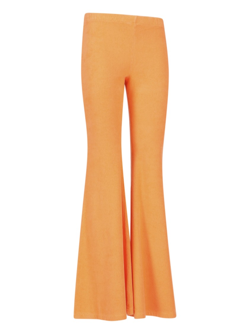Shop Erl Medium Rise Bootcut Pants With Flared Leg In Orange