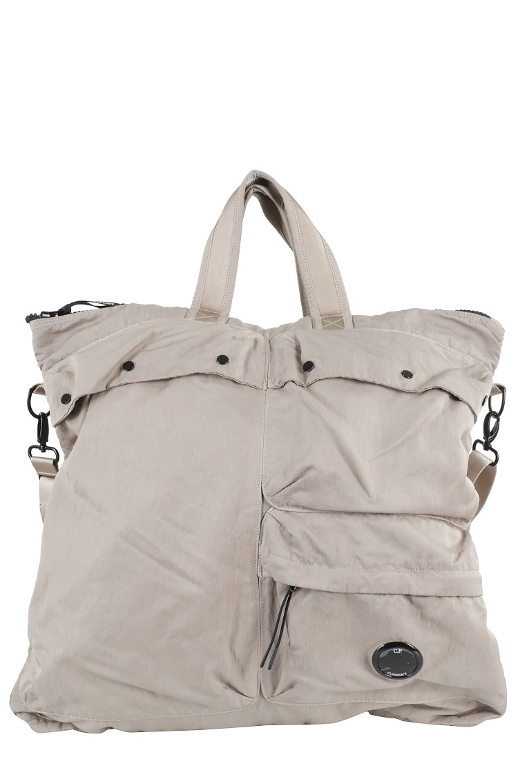 C.p. Company Textured Nylon Tote Bag With Lens Pocket