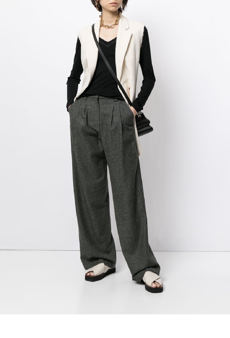 Brunello Cucinelli Black V-neck Pullover With Beads Detailing In Brown