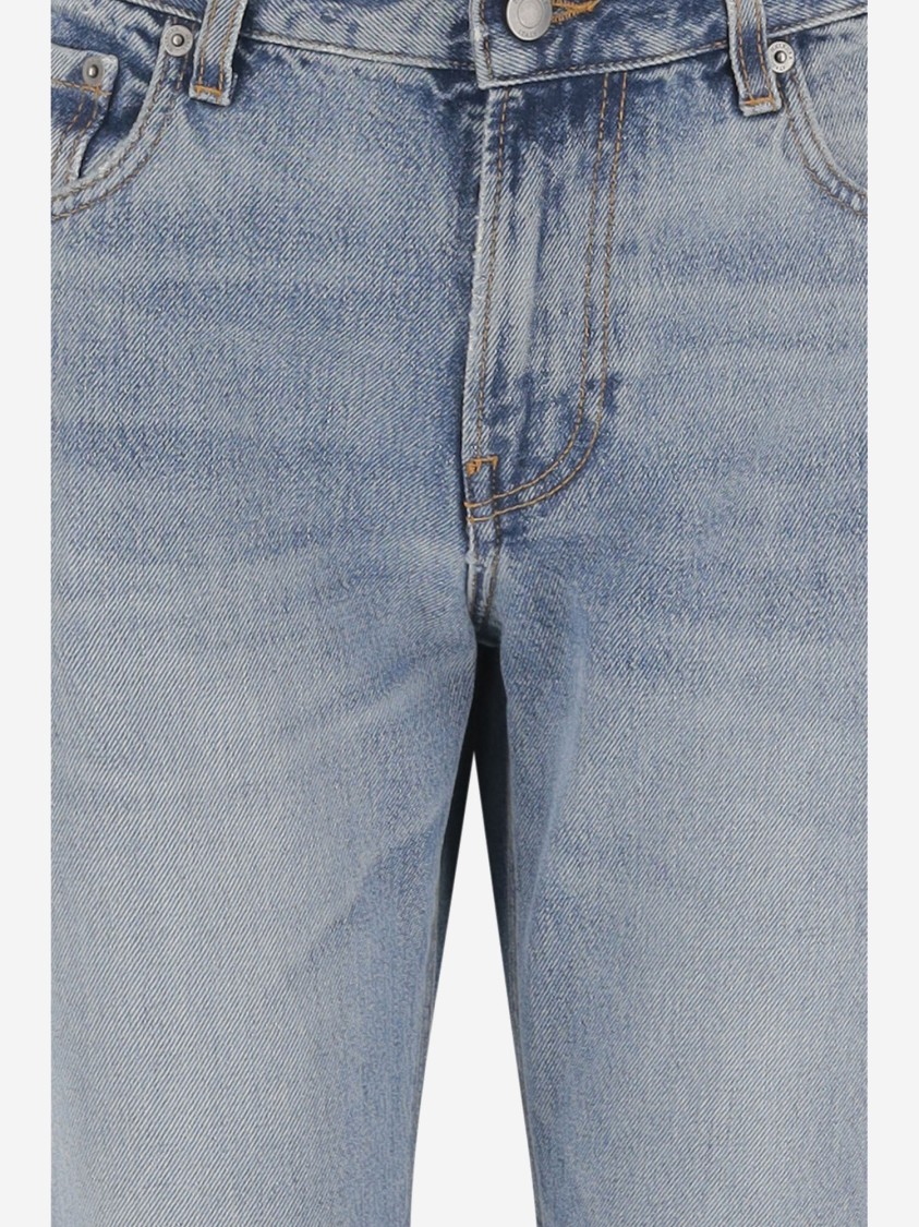 Haikure Washed Light Denim Jeans With Wide Leg In Multi