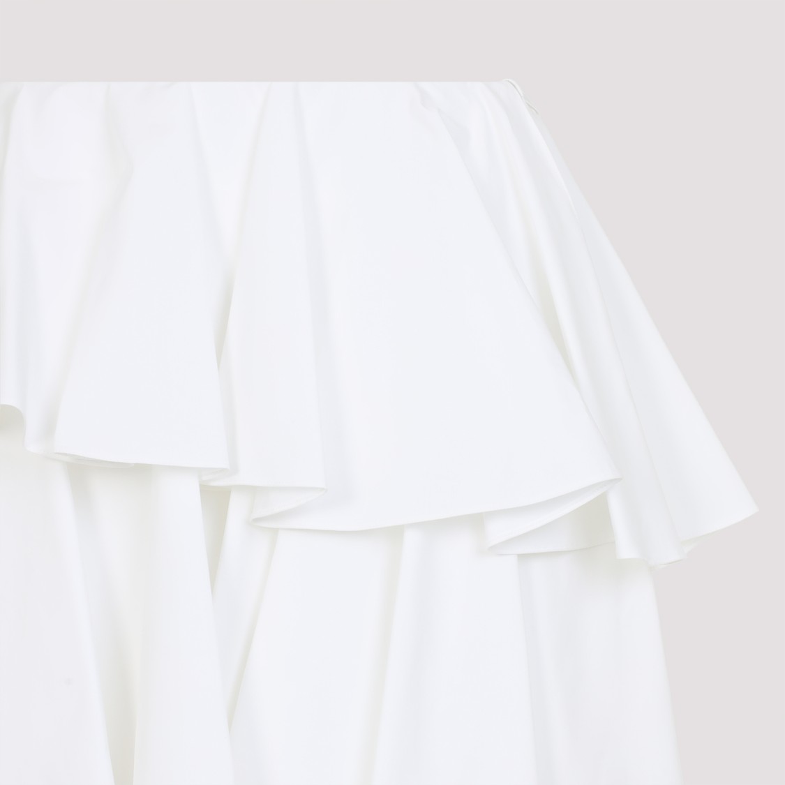 Shop Alaïa Layered White Skirt With Cascading Ruffles