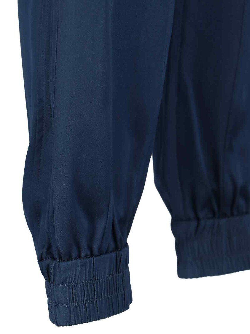 Sa Su Phi High-waisted Silk Blend Athletic Pants With Drawstring Closure