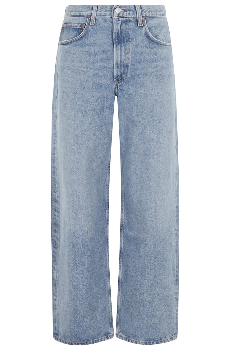 Agolde Low Curve Jeans With Five-pocket Style In Blue
