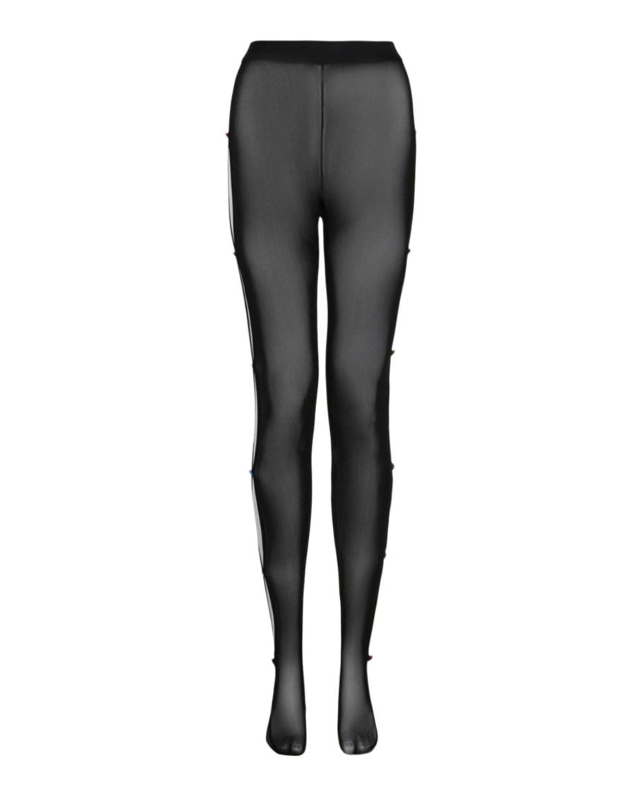 Versace Cut-out Mesh Tights