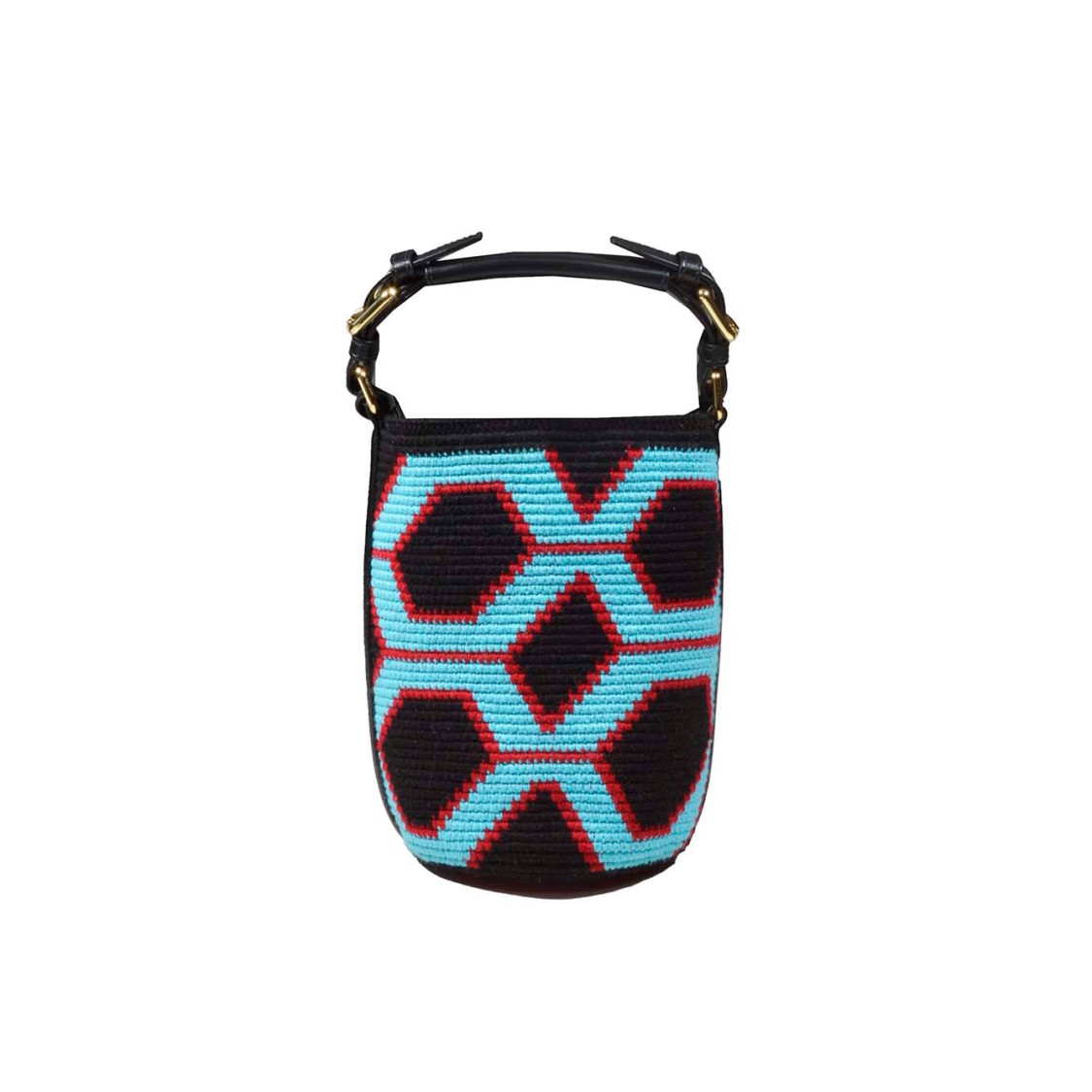 Colville Geometric Pattern Cotton Bucket Bag