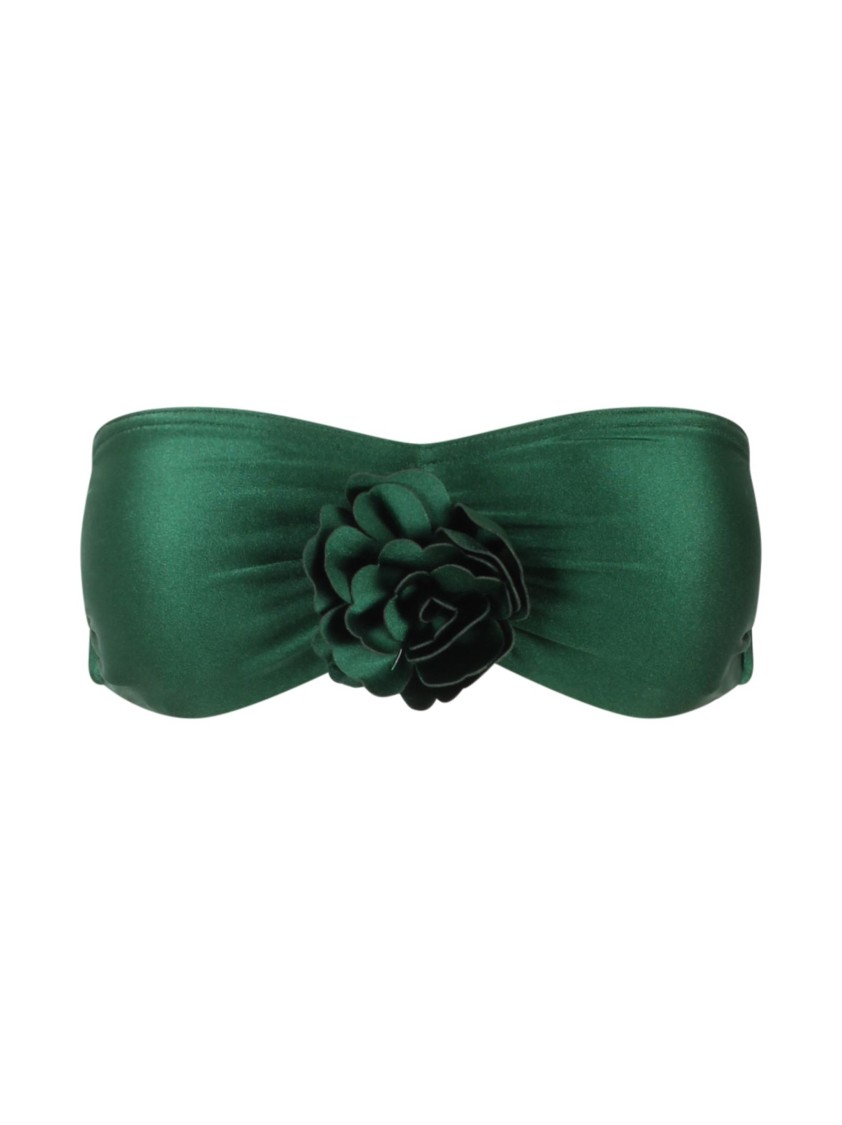 Zimmermann Waverly Flower Bandeau Bra Bikinis Green In Green