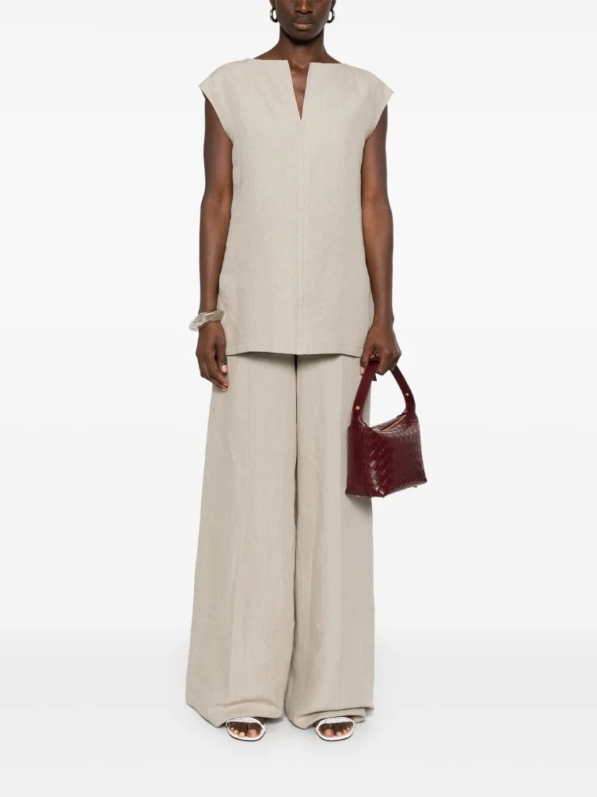 Max Mara Maxmara Colimbo Top Beige In Neutral